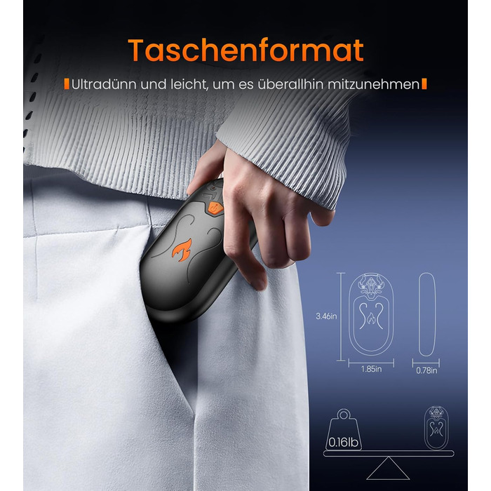 Електричні грілки для рук, 2 шт., з підзарядкою, 24 години тепла, 3 режими нагріву, портативні, для жінок, чоловіків, пацієнтів з ревматоїдним артритом (чорні)