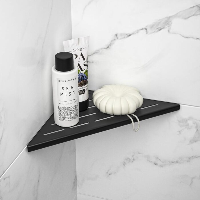 Поличка для душу Eck з нержавіючої сталі 304, для кахельної стіни, вбудована, для ремонту ванної кімнати (254 мм - 2 шт) (254 мм - 1 шт, Чорний)