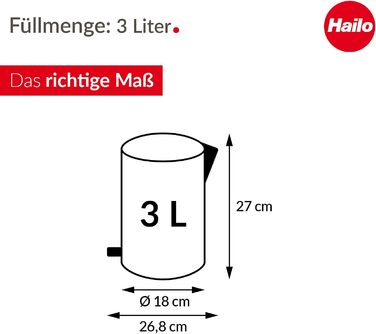 Відро для сміття Hailo Solid s / 1 x 3 літри косметичне відро з оцинкованим внутрішнім відром / Самозатирающееся / ручка для перенесення / сталевий лист / кругле відро для ванної кімнати / відро для ванної кімнати / зроблено в Німеччині /(срібло)