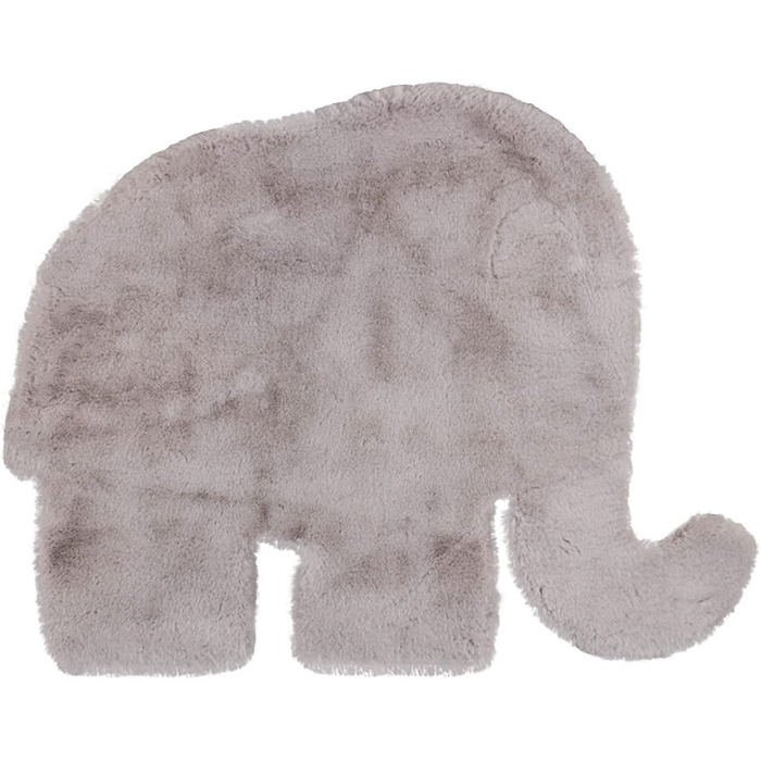 ФРААІ Дитячий килим для дому та життя - Huggy Elephant Grey - 80x100см - Монохромний, Тваринний - Сучасний - Дитяча кімната, Дитяча кімната - Хлопчики - Дівчатка - Килим 80 x 100 см Сірий