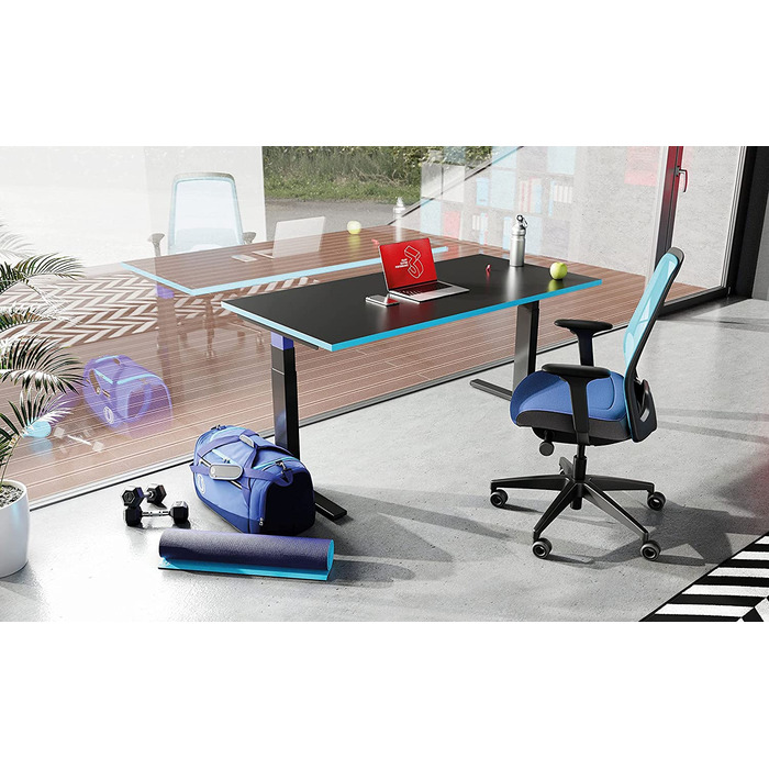 Офісне крісло Interstuhl Every Active Edition – регульована поперекова підтримка, комфортне та активне сидіння (Зелений | Чорний) (Світло-блакитний | Блакитний)