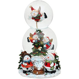 Снігова куля, сніговик з музичною скринькою, розміри кулі H / B / Ø приблизно 20,5 x 12,5 см / Ø 6 і 10 см., 500898, Південна Кароліна