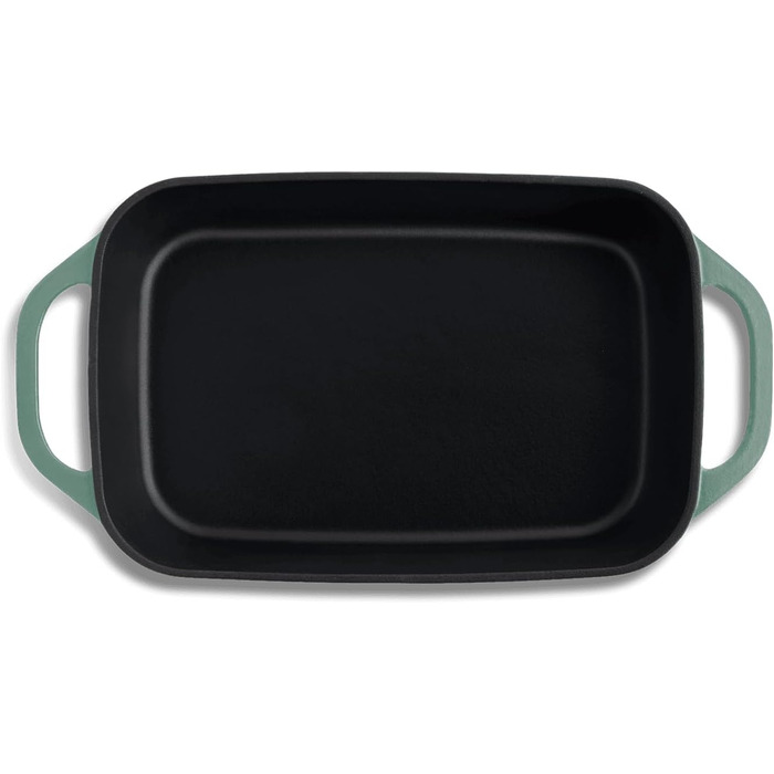 Форма для випічки Springlane з чавуну з кришкою 3L, емальована форма для хліба, паштетів та запіканок, міцна чавунна сковорода 33,5 x 13 см, м'ятного кольору (чавун, форма для запікання м'ятна)