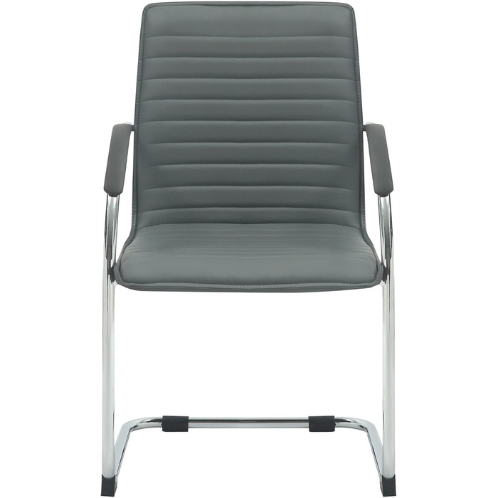 Набір з 2-х відкидних крісел Tira з штучної шкіри, сірого кольору, з м'яким сидінням