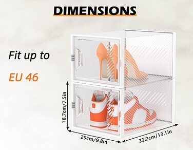 Полиці для взуття SIMPDIY 24 відсіки 33,2x25x18,7 см прозорі