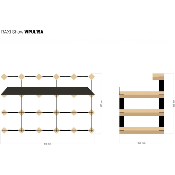 Стильна полиця для вина RAXI™ Show Premium з дуба на 2 пляшки, розкішний дизайн