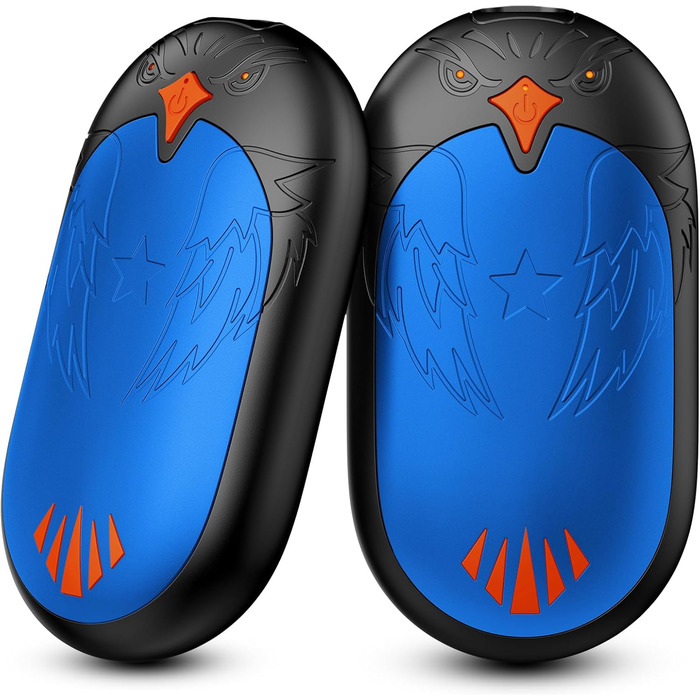 Електричні грілки для рук 2 шт. з USB-зарядкою, 3 режими нагріву, 24 години тепла, багаторазові, для зими, блакитні