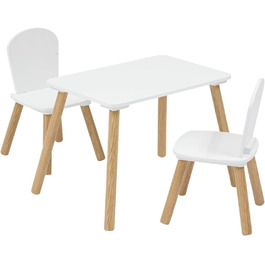 Atmosphera Набір дитячий: стіл та 2 стільці Alex, білий, 3 шт.