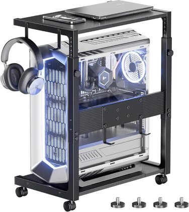 Підставка для комп'ютера Jane Eyre - регульована стійка для системного блоку, чорна