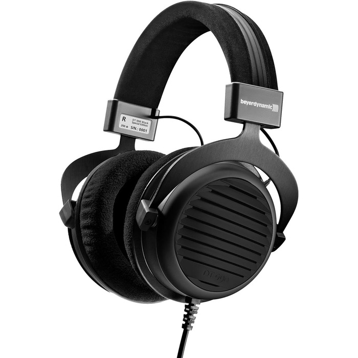 Накладні навушники beyerdynamic DT 990 Black Edition 250 Ом, відкриті, дротові, високого класу, чорні