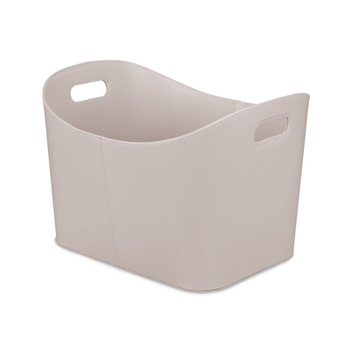 Кошик для дров Relaxdays сірого кольору з штучної шкіри