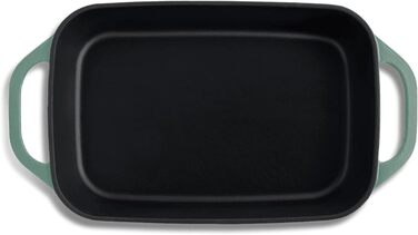 Форма для випічки Springlane з чавуну з кришкою 3L, емальована форма для хліба, паштетів та запіканок, міцна чавунна сковорода 33,5 x 13 см, м'ятного кольору (чавун, форма для запікання м'ятна)