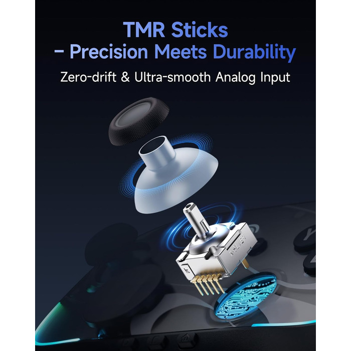 Контролер EasySMX S10 для Switch 2: Wake-up, Joystick, NFC, 1200mAh, знімний D-Pad, магнітні панелі, чорний