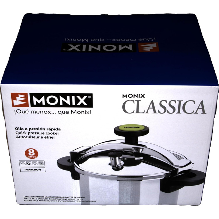 Скороварка Monix Classica Traditional 8 л, нержавіюча сталь, срібло