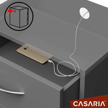 Тумбочка Елоїза Антрацит 54x39x28см