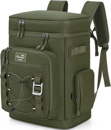 Рюкзак-холодильник 30L, водовідштовхуючий, для пікніка, відпочинку на природі, пляжу, кемпінгу (зелений)