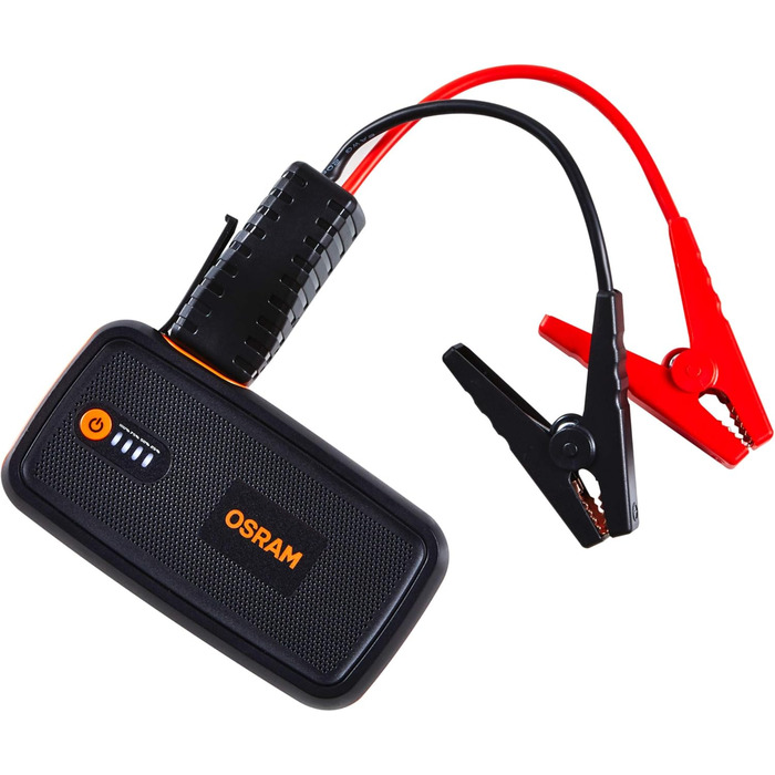 Osram BATTERYstart 400: Літієвий пусковий пристрій 2000A 12V з Powerbank, для бензинових та дизельних двигунів до 8L/4L, 16800mAh