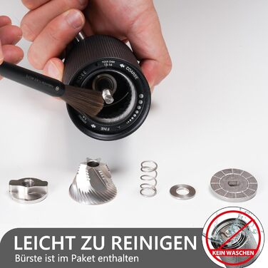 Кавомолка ручна TIMEMORE Chestnut C3S Pro: прецизійний помел, керамічний жорно, місткість 25г, чорний колір