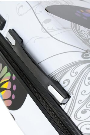 Набір валіз BEIBYE Butterfly 2060 з TSA-замком, 4 предмети: жорсткий дорожній кофр, ручна поклажа та косметичка (L-66см)