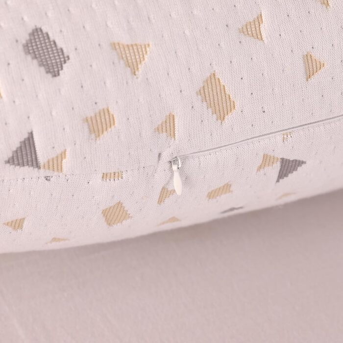 Подушка для вагітних GKXLH для підтримки спини, стегон та ніг, м'яка анатомічна подушка для сну з регульованим подвійним клином та знімним чохлом, сірі в горошок, великий розмір