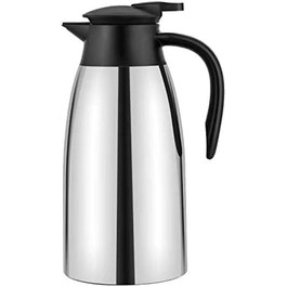 Термоізольована каструля/термос 2L з нержавіючої сталі, подвійні стінки, вакуумна ізоляція, рожевий (срібло)