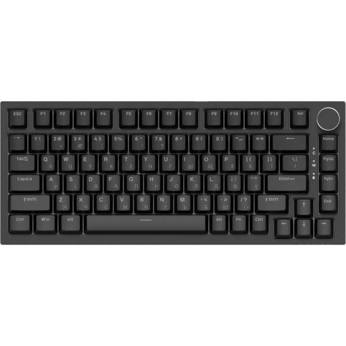 Дротова механічна клавіатура Ajazz AK820 Red Switch Black (AK820-R-B)