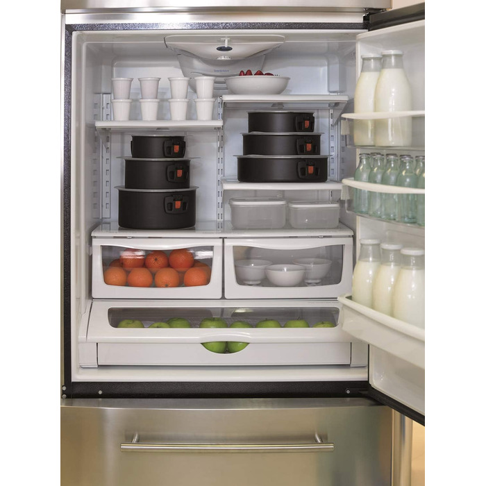 Набір каструль BALLARINI Click + Cook, 3 шт. (16, 20, 24 см), зі скляними кришками, з антипригарним покриттям, з відкидними ручками, чорний