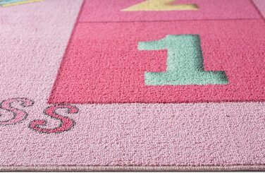 Дитячий килим Happy Life, Дитячий килим, килимок для ігор, що миється, алфавіт, Сірий, (круглий ,160 см, цифри-рожевий)