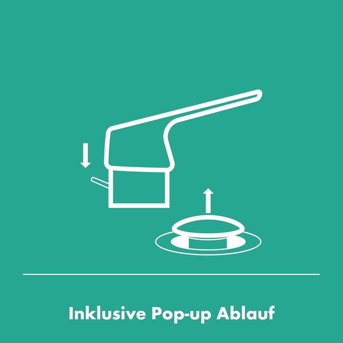 Змішувач для ванної кімнати Hansgrohe Vernis Blend з витягнутим виливом, 190 мм, хром, економія води EcoSmart