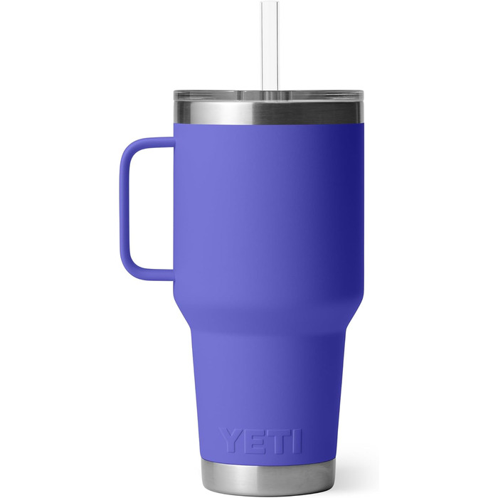 Термокружка YETI Rambler з кришкою-соломинкою, 1 л (35 oz), колір Ultra Marine Violet
