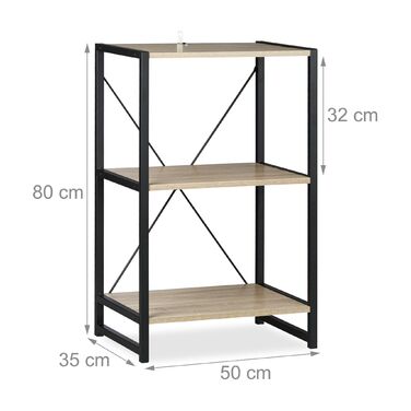 Стелаж Relaxdays з 3 ярусами