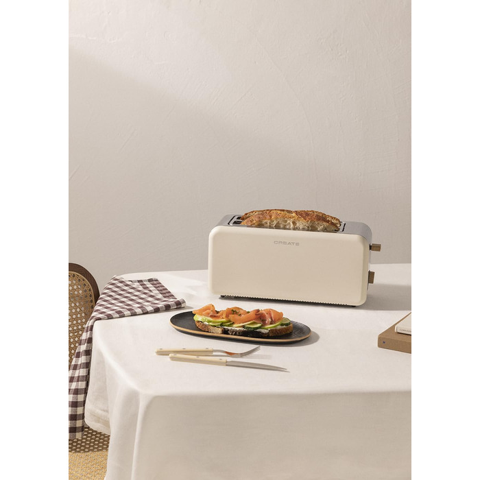 Тостер Retro XL + Електричний чайник Retro L, кремовий колір. Тостер, чайник, 1,7 л