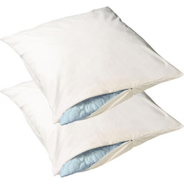 Наволочка Softsan Extra Soft Allergy, оболонка проти кліщів для подушок, для захисту від кліщів для алергіків домашнього пилу (наніжка наволочка 2 шт. 80 x 80 см)