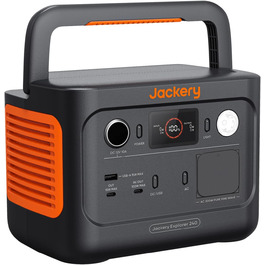 Електростанція Jackery Explorer 240 v2, LiFePO4 256 Втгод, 300 Вт змінного струму/100 Вт USB-C, вуличний генератор для кемпінгу