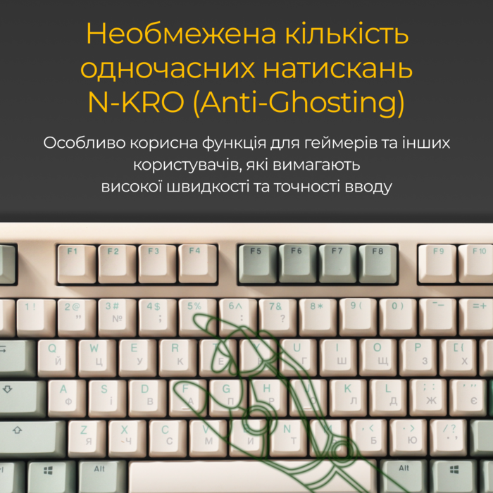 Механічна клавіатура Ducky One 3 Cherry MX Brown Matcha Cream UA