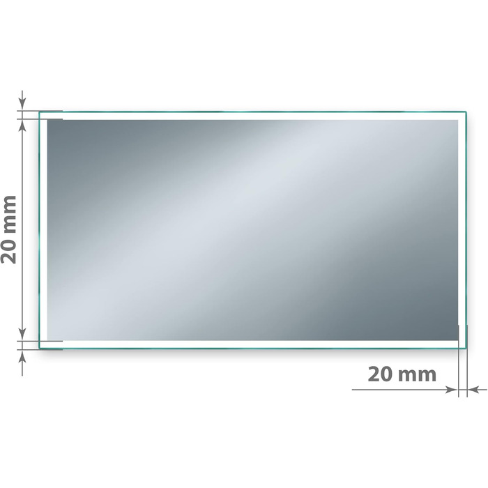 Дзеркало для ванної кімнати Sarar Vittoria з LED-підсвічуванням 80x70 см, Made in Germany