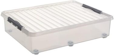 Рулонний ящик для сонцезахисних засобів Q-Line, пластиковий, прозорий, 60 літрів
