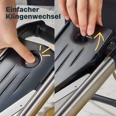 Mandoline для нарізки овочів Silberthal V-подібна з насадками - гостра клинка, компактне зберігання