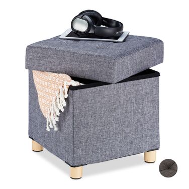 Relaxdays Пуф з місцем для зберігання