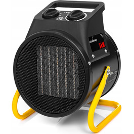 Електричний обігрівач-вентилятор Lehmann Thermoventilator | 3000 Вт | 3 режими | термостат | нахил | ручка для перенесення | для невеликих приміщень