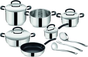Набір каструль Lagostina Pratica з нержавіючої сталі 18/10, 13 предметів, для всіх типів плит