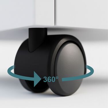 Ящик на колесах Relaxdays з двома шухлядами