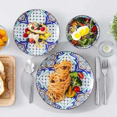Набір порцелянового посуду Haruka, 48 предметів - Mness aptieka Круглий обідній сервіз на 12 персон, включає чашки, миски, десертні тарілки та обідні тарілки (жасмин, набір посуду з 32 предметів)