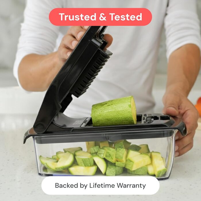 Набір для нарізки овочів та фруктів 4-в-1 (білий) - спіралізатор, нарізчик, тертка, нарізчик цибулі