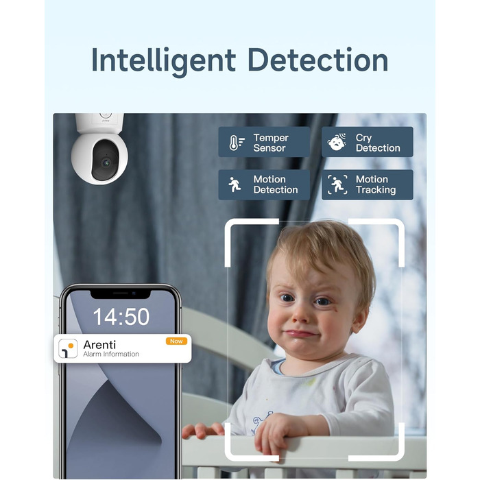 Радіоняня Arenti з камерою та додатком, 5