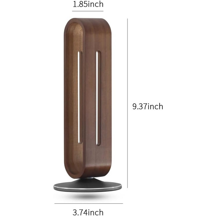 Підставка для навушників Bright Stone: дерев'яна, бамбукова та алюмінієва, для всіх навушників (сіра/коричнева)