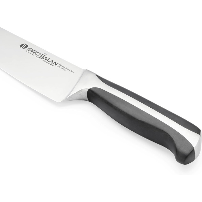 Ніж кухарський Grossman 282ON з нержавіючої сталі, 33 см, ергономічна ручка