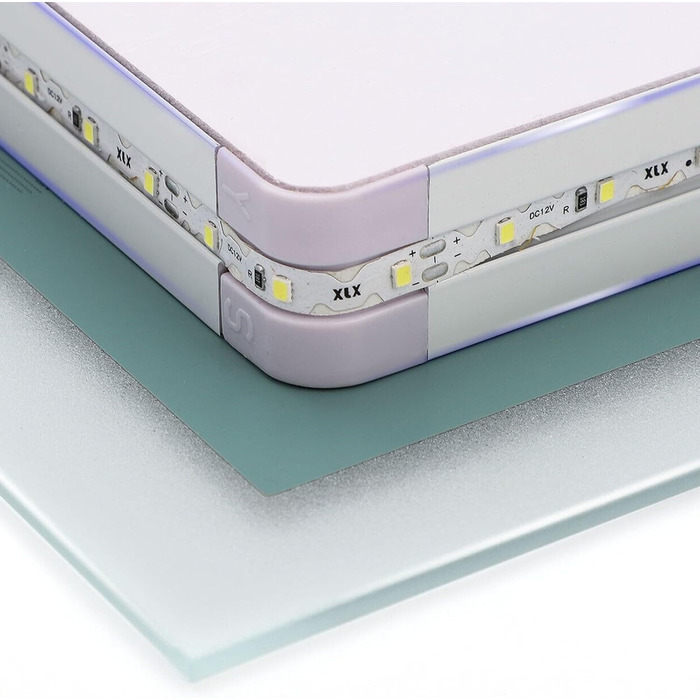 LED дзеркало для ванної кімнати KLGFI з підсвіткою, сенсорним вимикачем та функцією антизапар, 50 x 70 см