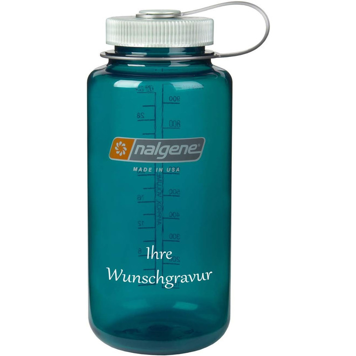 Пластикові пляшки Nalgene 'Everyday WH (бірюзовий, з гравіюванням імені)