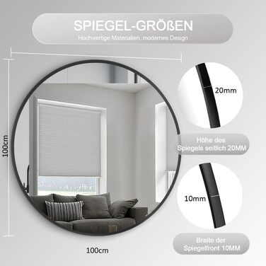 Дзеркало Spiegel для ванної кімнати 40x60 см, чорне, прямокутне, настінне, з металевим каркасом